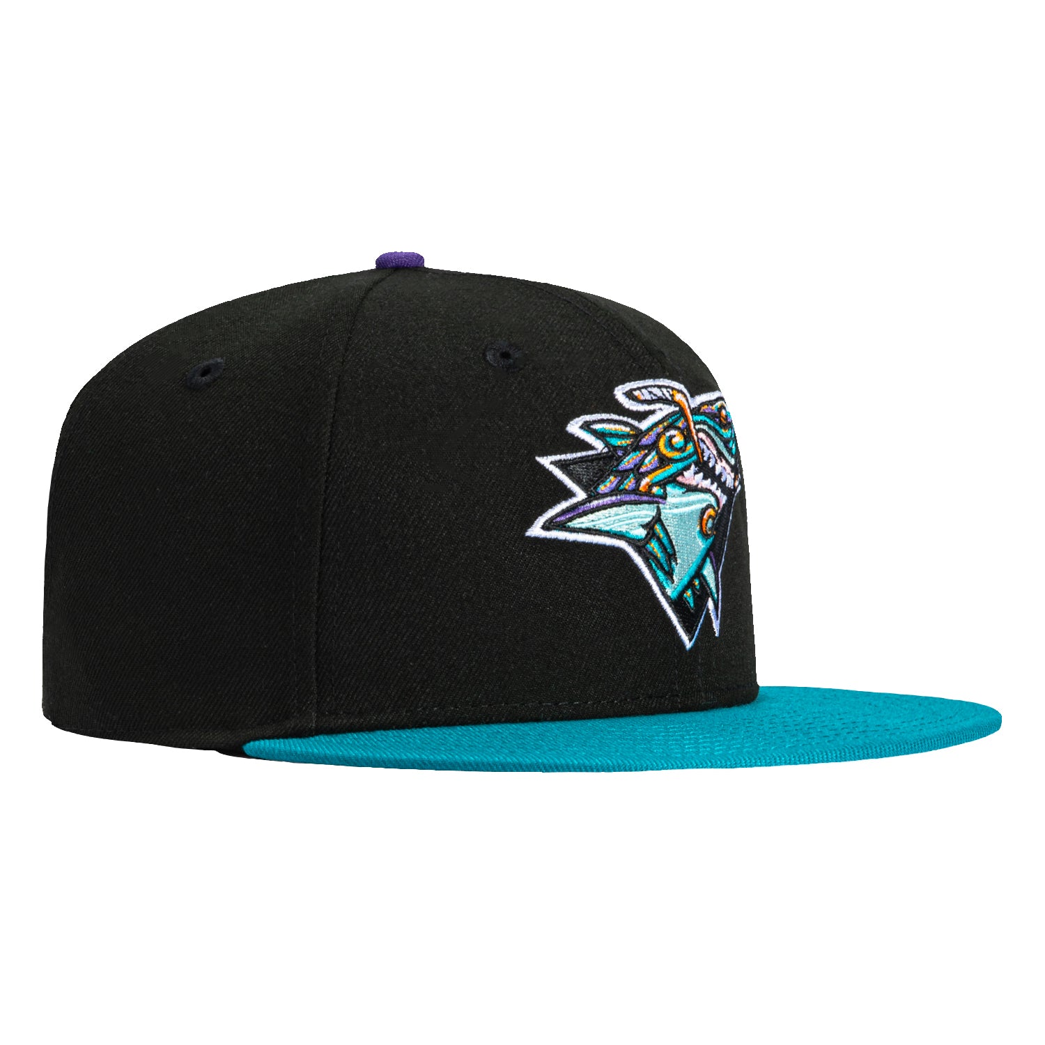 New Era 59Fifty San Jose Sharks Tiburones Snapback Hat - Black & Teal Adjustable Baseball Cap for Men - Perfect for Sports Fans, Game Days & Streetwear Fashion