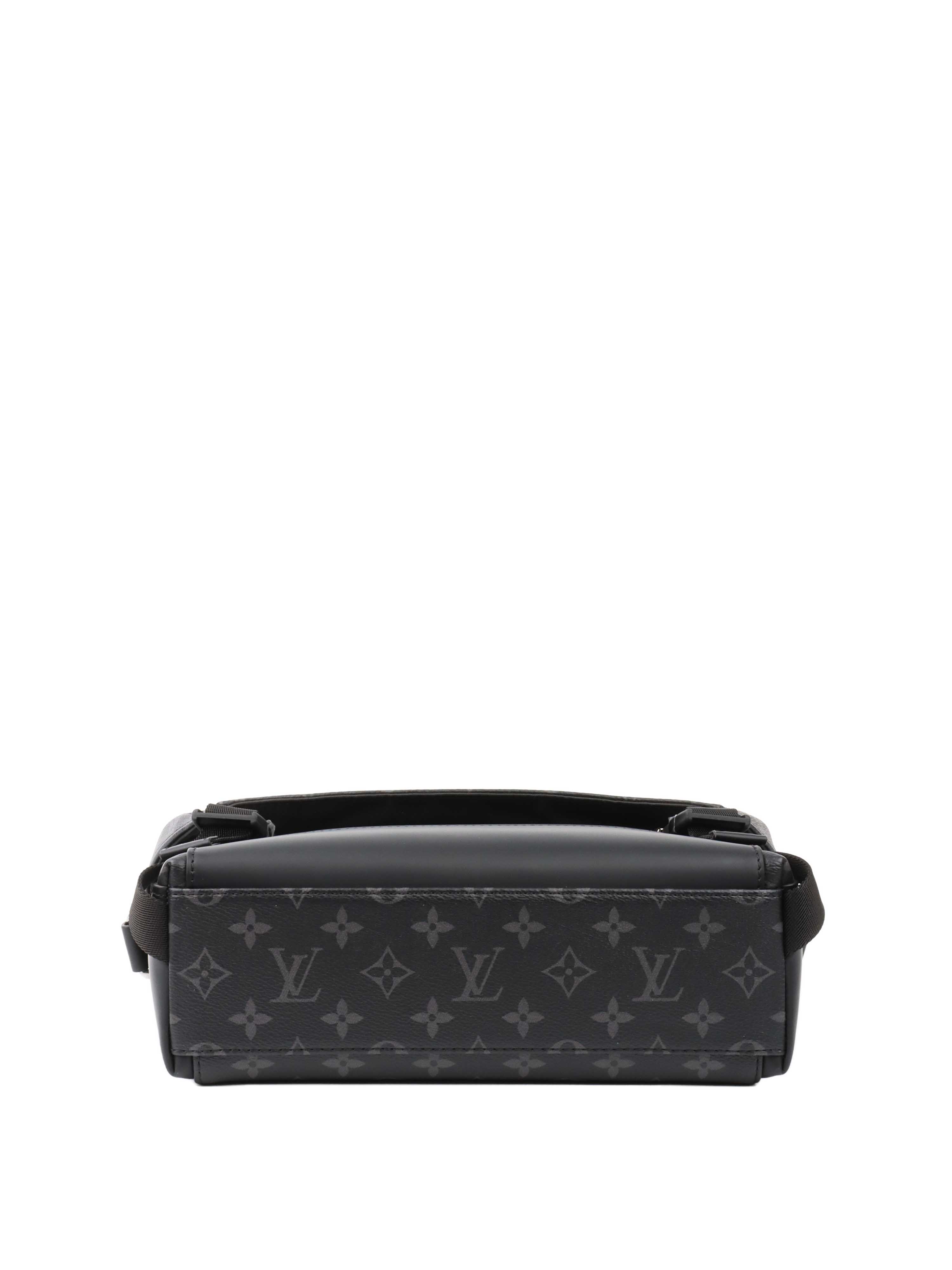 Louis Vuitton Monogram Eclipse Canvas Messenger Bag PM Voyager - Stylish Crossbody Bag for Men, Durable Designer Shoulder Bag for Work, Travel & Everyday Use
