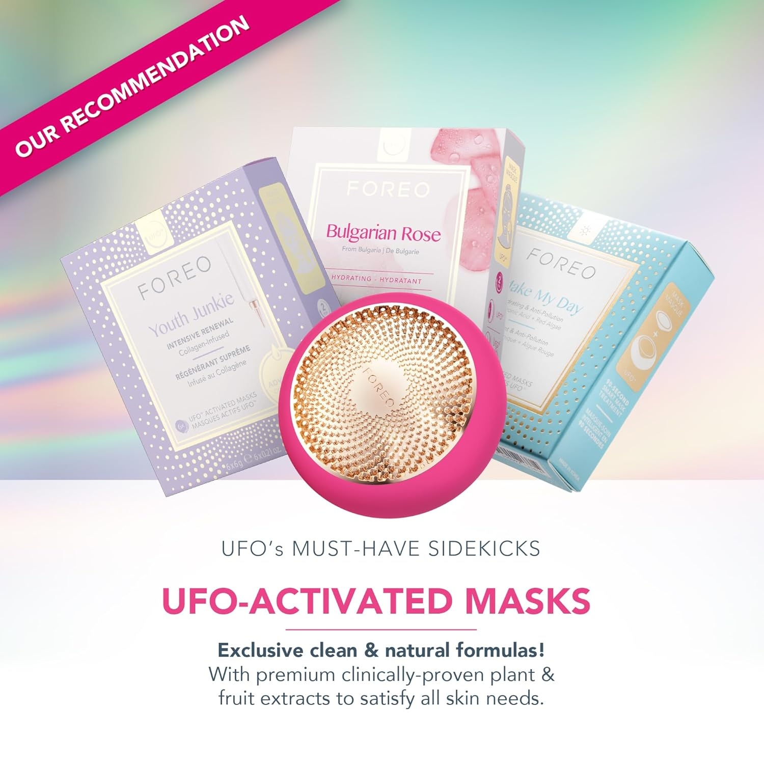 FOREO UFO 3 Deep Hydration Facial Device - Smart Mask & Skin Care Treatment for Glowing Skin | At-Home Spa & Self-Care Routine