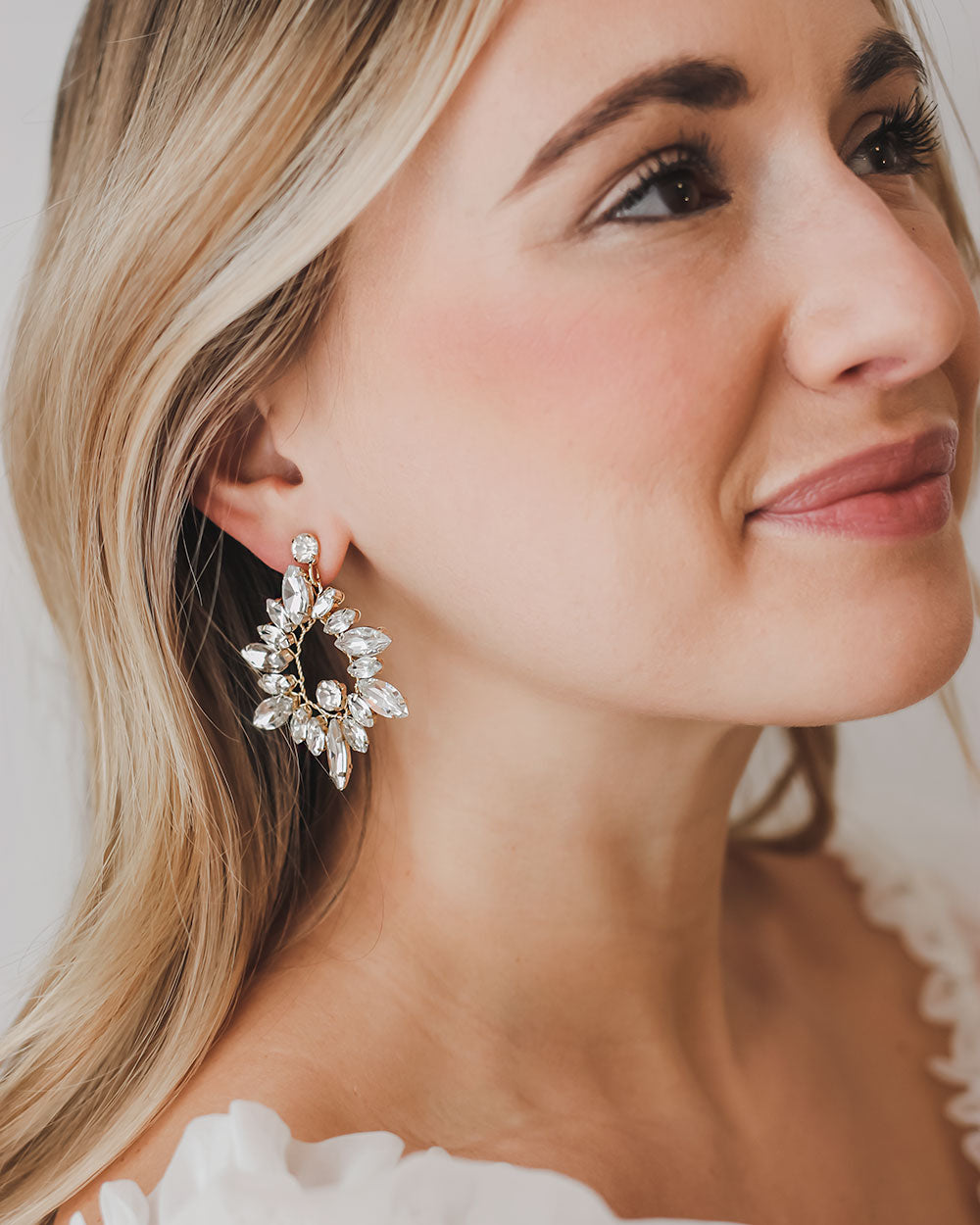 Grace Crystal Earrings for Women - Elegant Dangle Earrings with Sparkling Stones | Perfect for Weddings, Parties & Evening Events