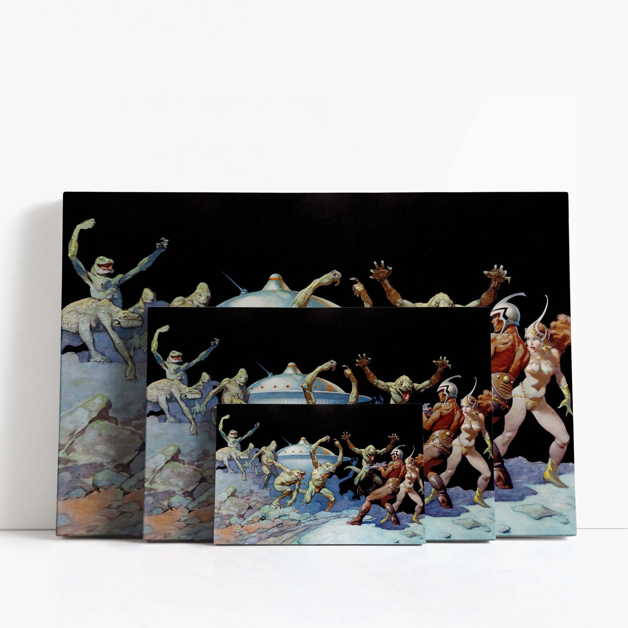 Leapin' Lizards Canvas Wall Art - Vibrant Reptile Print Home Decor for Living Room, Bedroom & Office