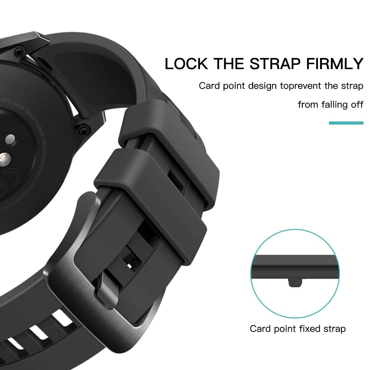 Samsung Galaxy Watch 7/6/5/4/FE Band Fastener Rings - Silicone Replacement Watch Band Loop Holder & Retainer for Galaxy Watch 5 Pro/6/4 Classic/Active 2 - Secure Fit for Workouts & Daily Wear