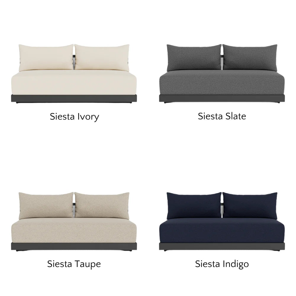 Antigua Outdoor 2-Seat Armless Patio Sofa - Perfect for Poolside, Garden, and Backyard Relaxation