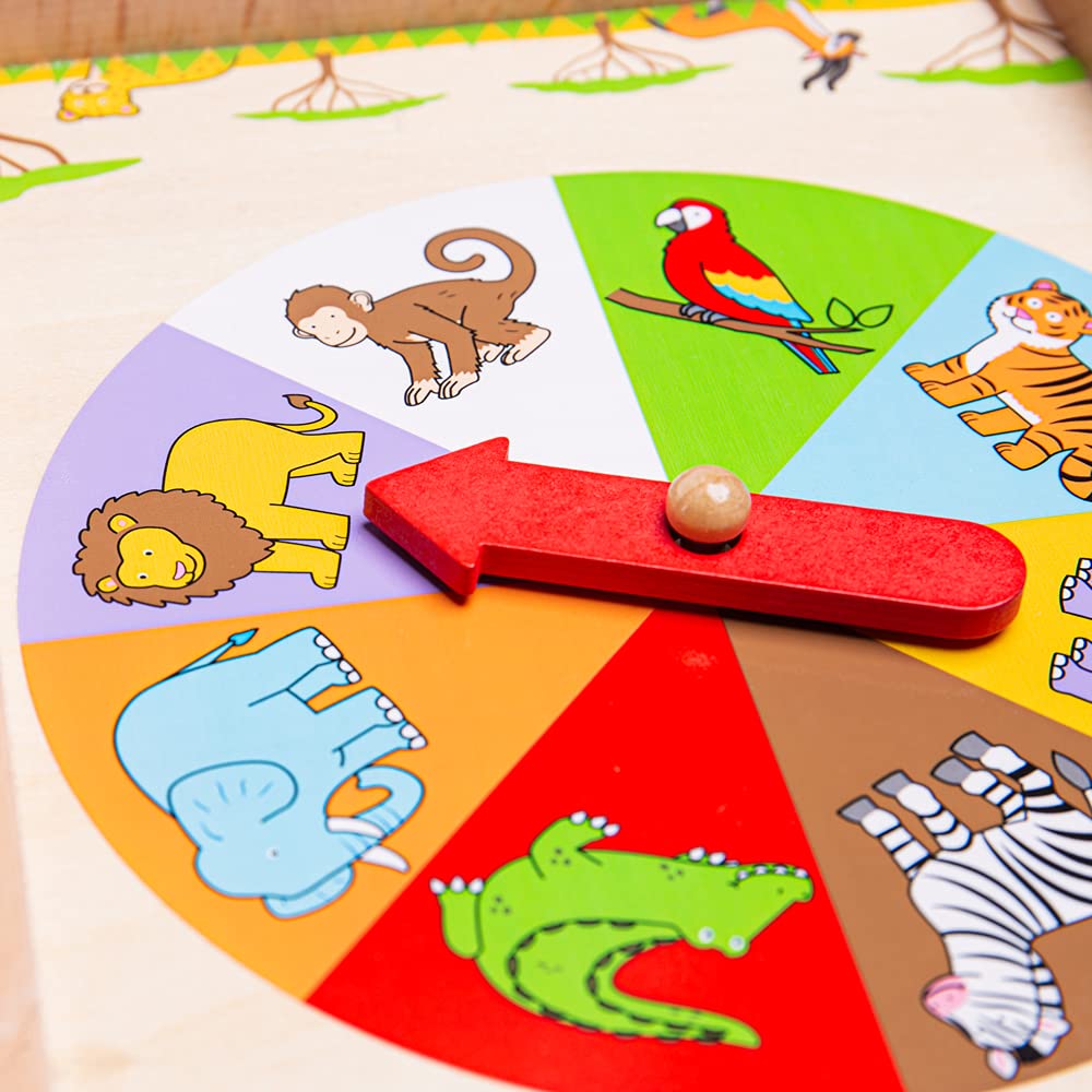Bigjigs Toys Animal Shut The Box - Fun Wooden Math Learning Game for Kids Ages 4+ | Educational Counting Toy for Home & Classroom Use