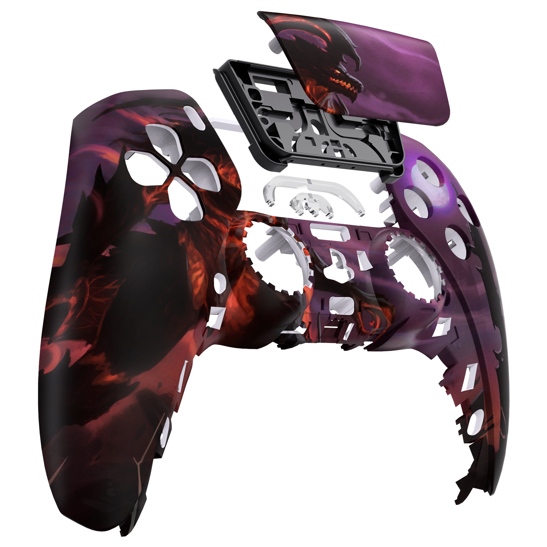 eXtremeRate Dragon King Front Housing Shell for PS5 Controller BDM 010/020/030/040/050 - DIY Replacement Shell & Custom Touch Pad Cover (ZPFR006G3) - Perfect for Gaming Enthusiasts & Custom Mods