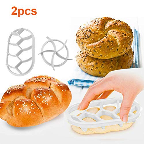 2PCS Bread Mold Cutter Set - Round & Oval Dough Press for Homemade Bread Rolls, Pastry Cutters - Perfect for Baking, DIY Bread Making & Kitchen Supplies (Ideal for Home Bakers, Party Snacks & Breakfast Preparation)