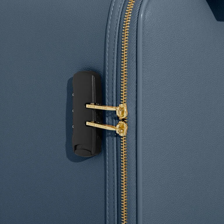 Katie Loxton Oxford Cabin Suitcase - Navy Blue Carry-On Luggage for Travel, Business Trips & Weekend Getaways