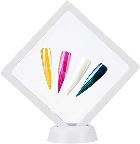 2 Colors Manicure Nail Art Display Stand - White Nail Polish Organizer with Frame & Tape for Salon, Home, or Professional Use - Perfect for Nail Art Equipment Storage & Decoration Display