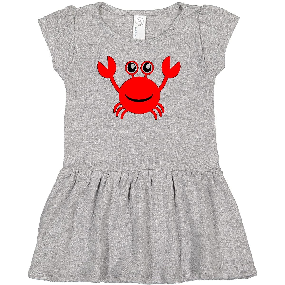 Inktastic Cute Red Crab Infant Dress - Adorable Baby Girl Outfit for Summer, Beach, and Photo Shoots | Soft Cotton Comfort for Newborns & Toddlers