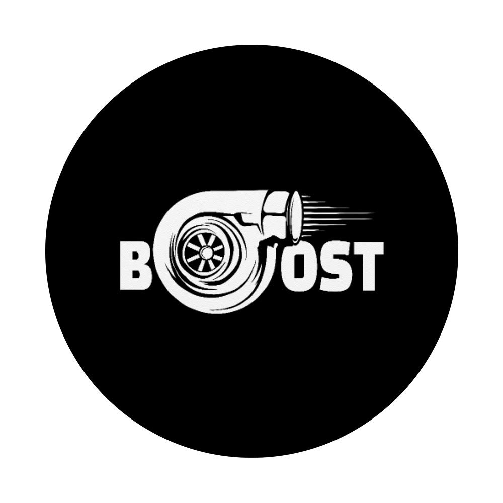 Funny Boost Turbo Charger Car Enthusiast PopSockets Phone Grip & Stand - Compatible with iPhone, Samsung & Tablets - Perfect for Road Trips & Car Enthusiasts