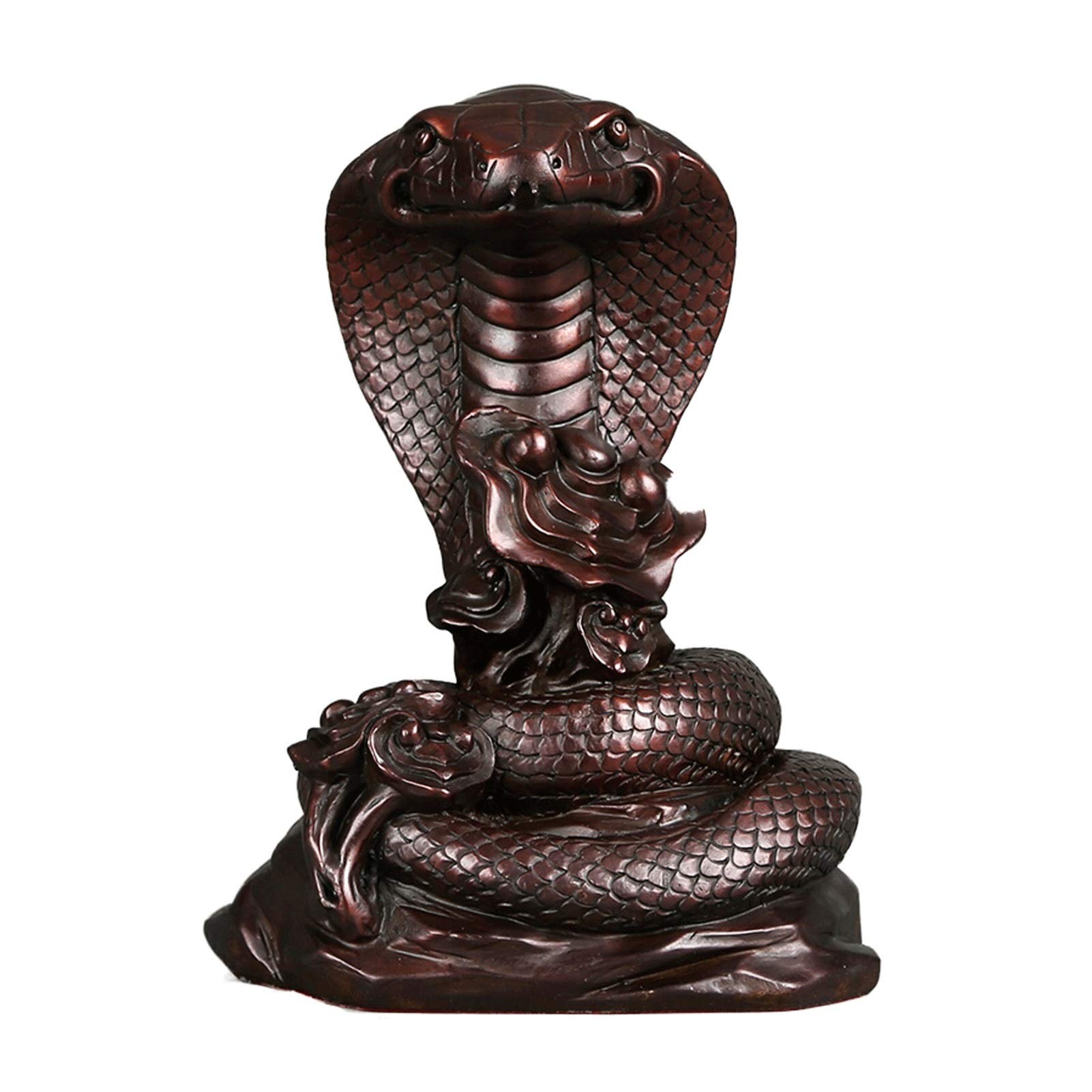 Brass Cobra Snake Statue - Handcrafted Zodiac Snake Figurine for Home Decor, Wealth & Luck Collectible Sculpture | Perfect for Feng Shui, Office Desk, Gift & Spiritual Decor