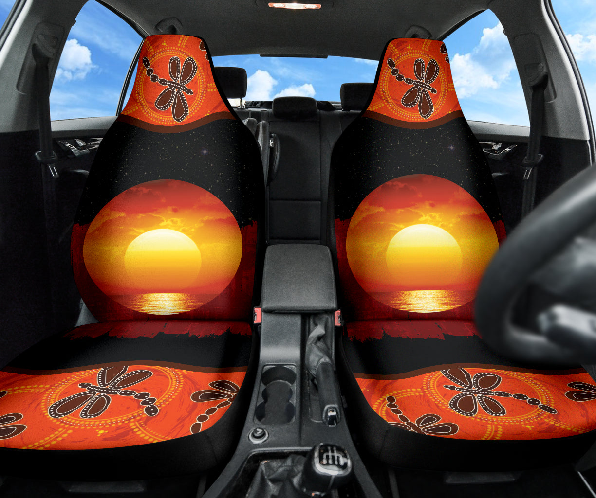 Premium Aboriginal Australian Art Car Seat Covers - Universal Fit for Cars, SUVs & Trucks - Durable & Stylish Protection for Daily Commutes & Road Trips