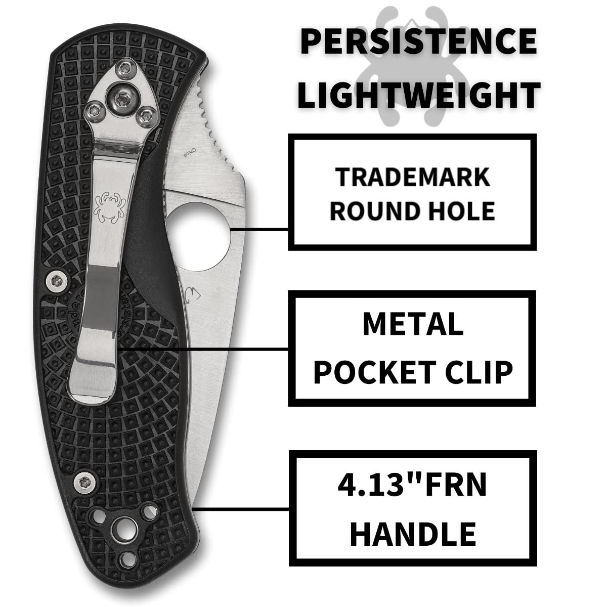 Spyderco Endura4 Lightweight Orange FRN Plain Edge Knife - EDC, Outdoor, Camping & Survival Tool