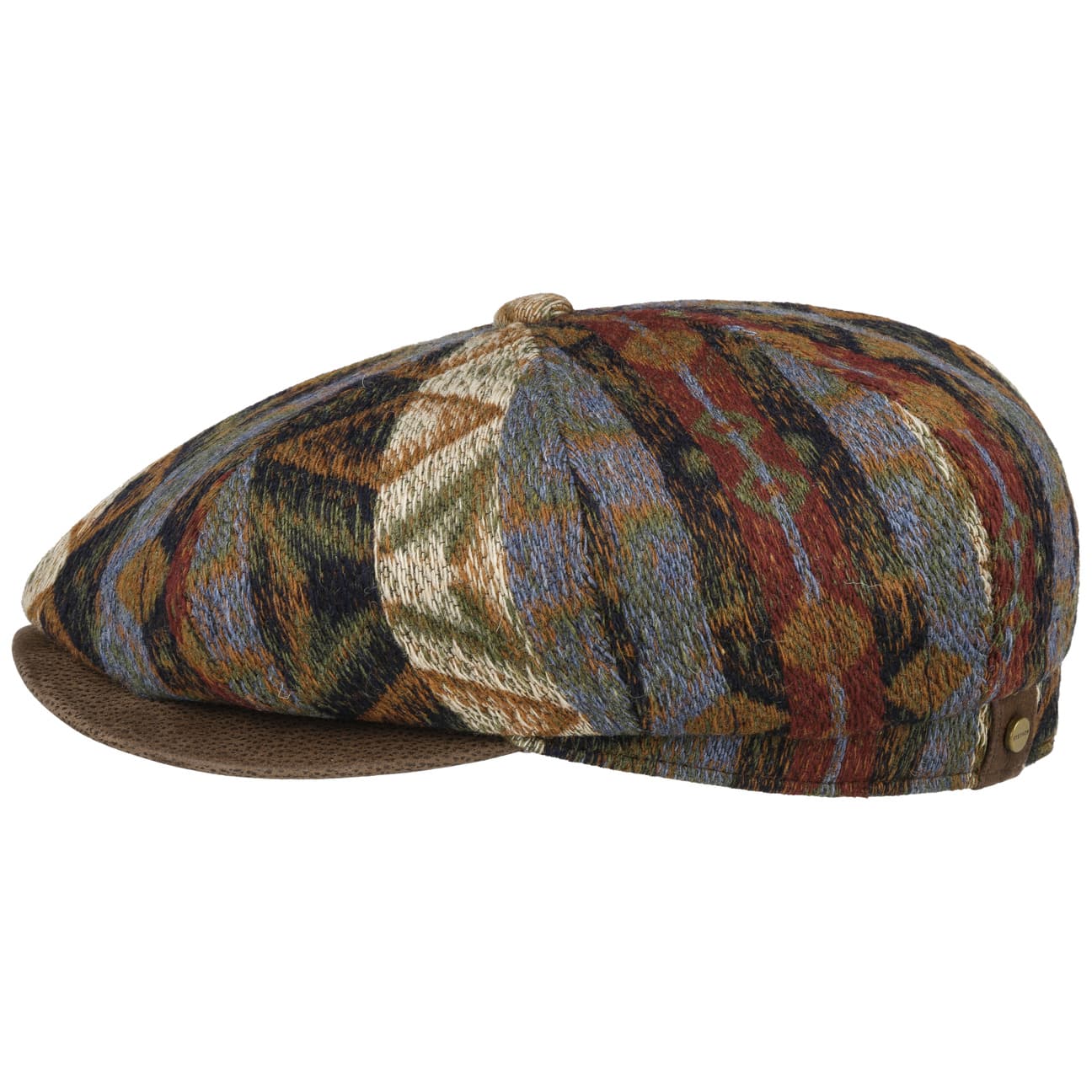 Stetson Hatteras Ethnic Jacquard Newsboy Cap - Vintage Style Cotton Flat Cap for Men | Perfect for Casual Outfits, Outdoor Activities & Fashion Statements