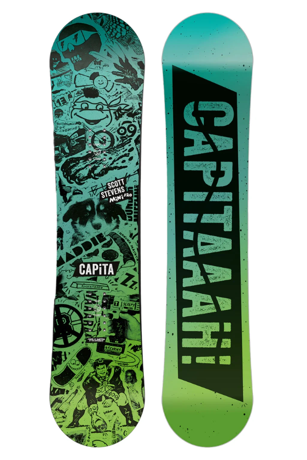 CAPiTA Scott Steven Mini Snowboard 2025 - Kids & Youth Snowboard for Beginners - Perfect for Learning, Park Riding & All-Mountain Fun