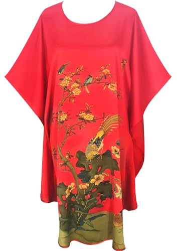 Flower and Bird Red
