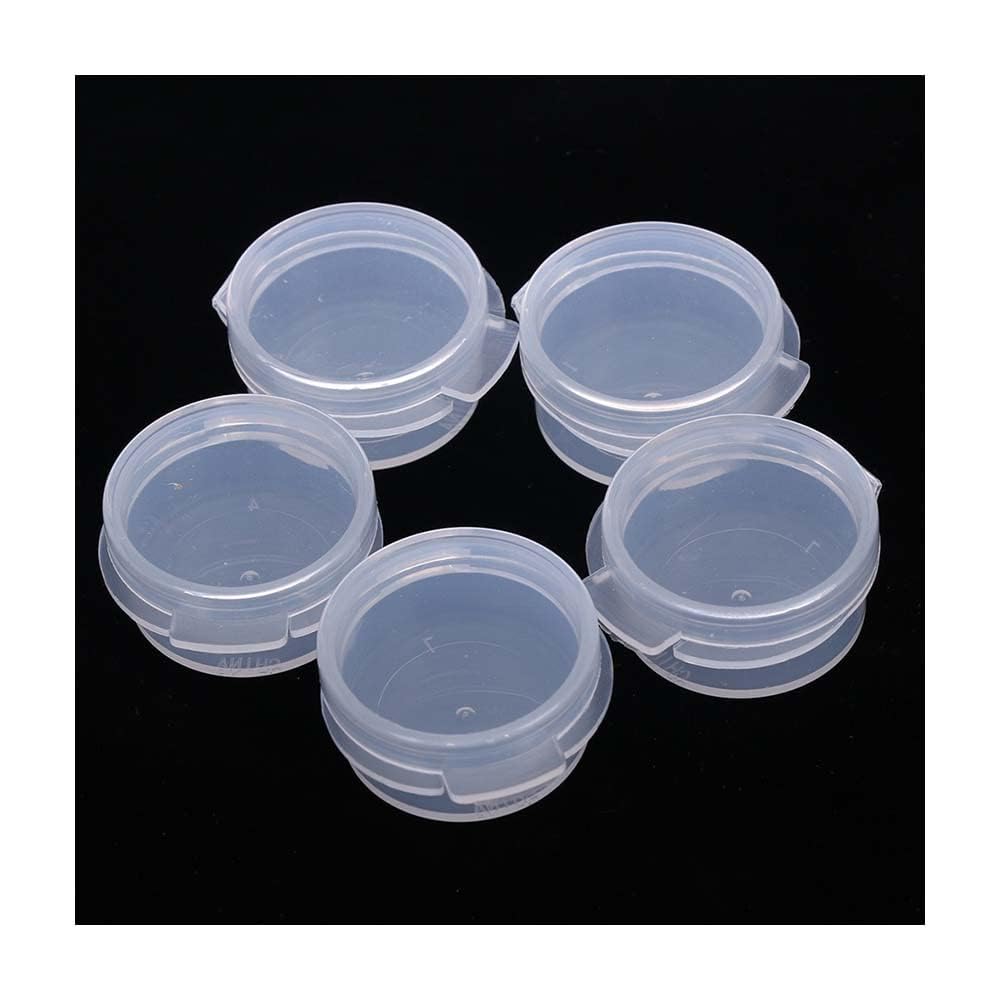3-Pack 5g Clear Plastic Cosmetic Jars with Snap Lids - Mini Travel-Size Sample Containers for Makeup, Skincare, Paints & DIY Crafts | Airtight Leakproof Storage | Perfect for Travel Kits, Beauty Samples & Small Batch Mixing