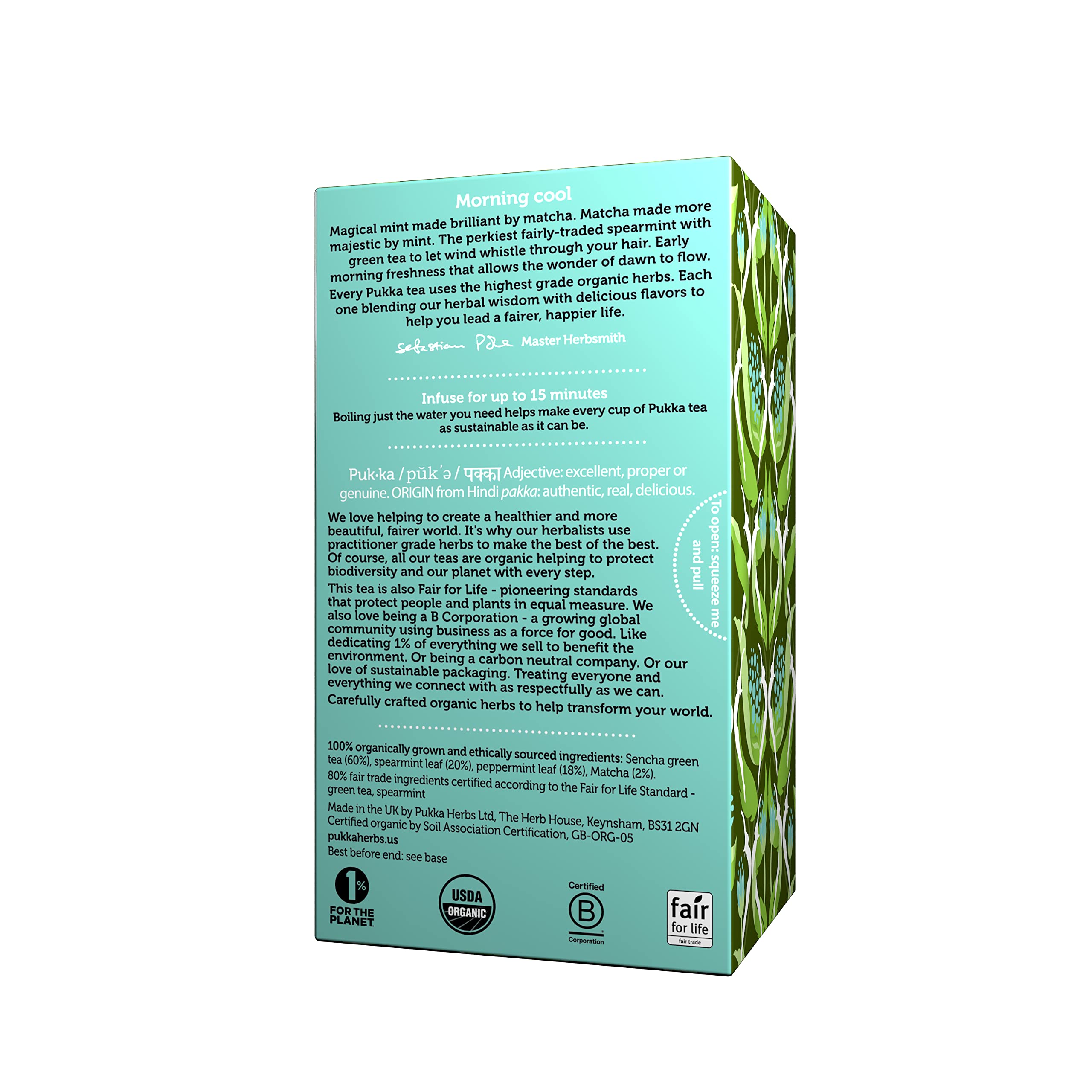 Organic Mint Match Green Tea Bags by Pukka - 20 Tea Bags (Pack of 6) | Herbal Tea for Relaxation, Detox & Energy Boost | Perfect for Morning Rituals, Afternoon Pick-Me-Ups & Evening Wind-Down