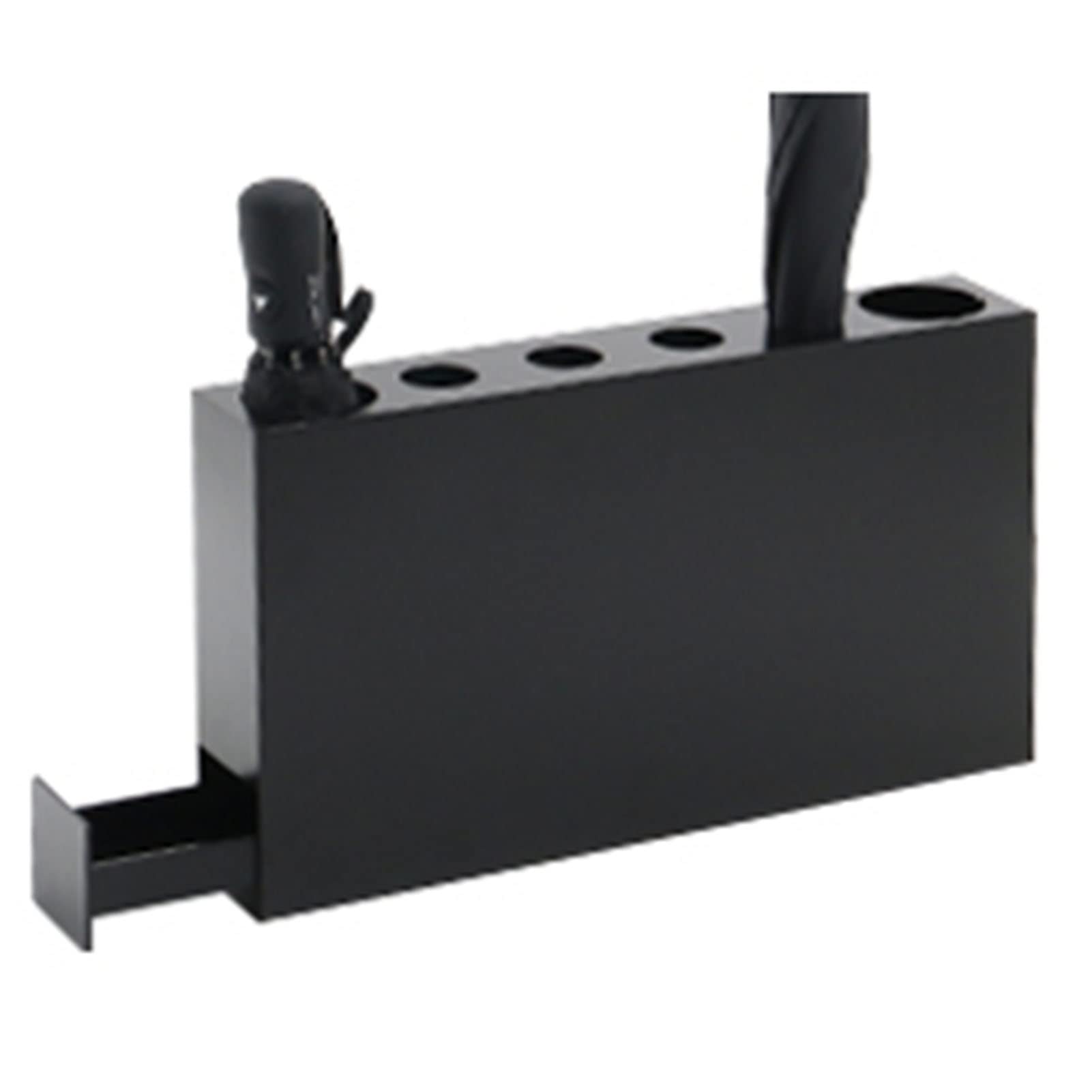 Space-Saving LPRR Rectangular Metal Umbrella Stand with Removable Drip Tray - Black | Heavy Duty Umbrella Holder for Home, Office & Entryway | Perfect for Rainy Days & Wet Umbrella Storage