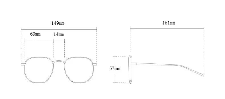 CCspace Women's Full Rim Square Thick Polycarbonate Eyeglasses Frame 301255 - Lightweight & Durable for Work, Reading & Daily Fashion