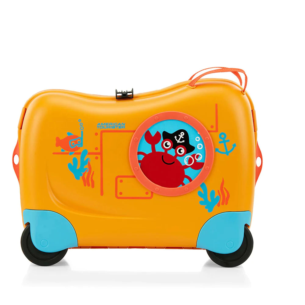 American Tourister Kids Skittle NXT Luggage - Lightweight Durable Carry-On Suitcase with Spinner Wheels for Travel, School & Sleepovers | Yellow Submarine Design