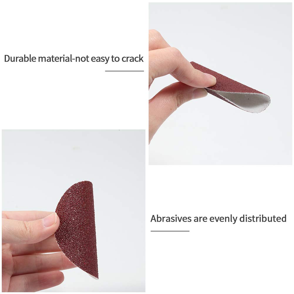 SPEEDWOX 100-Pack 3 Inch 60 Grit Hook & Loop Sanding Discs for Drill, Grinder & Rotary Tools - No Hole Sandpaper for Woodworking, Metal Polishing & DIY Projects
