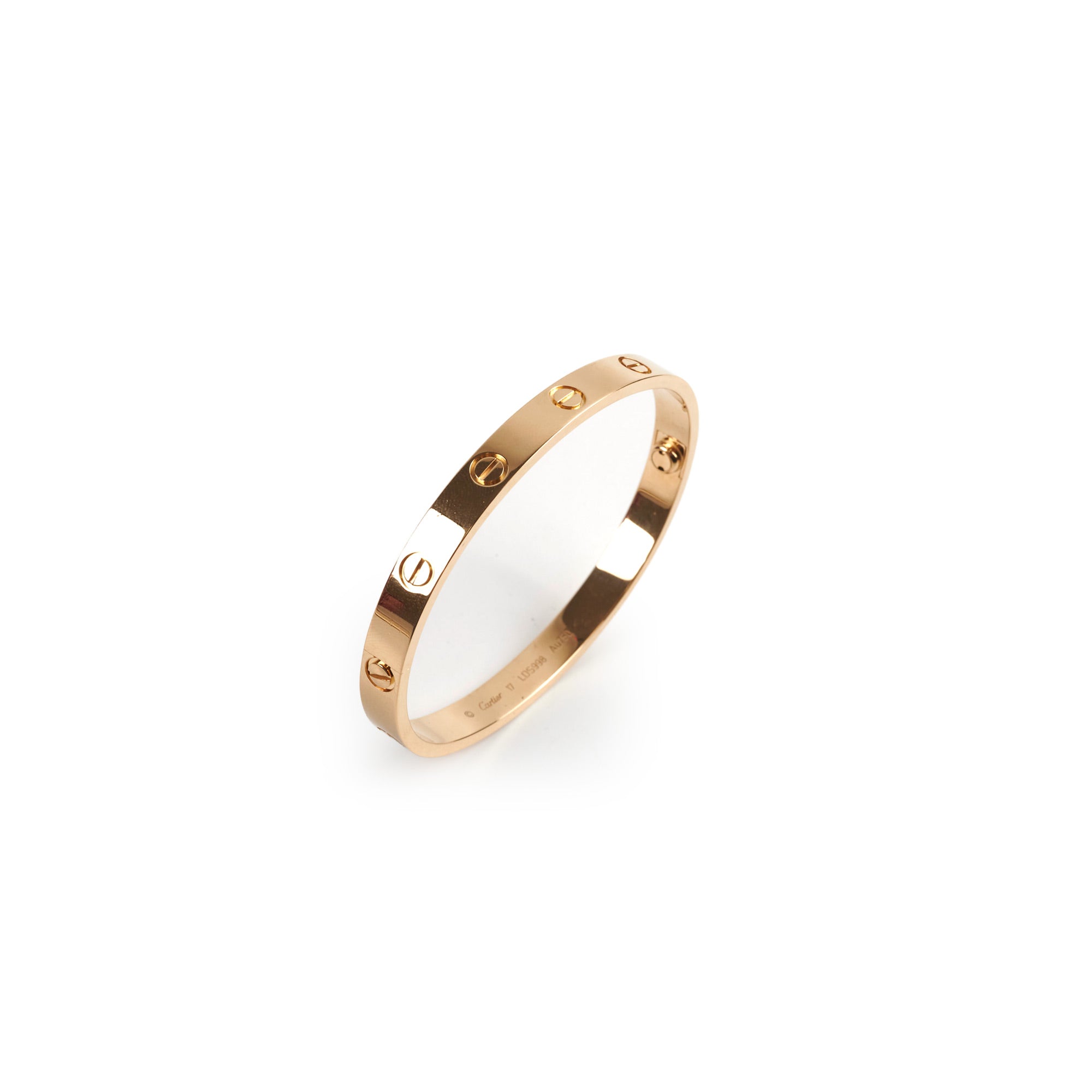 Cartier Love Bracelet Size 17 in 18K Yellow Gold - Authentic 2020 Luxury Jewelry for Anniversary Gifts & Special Occasions