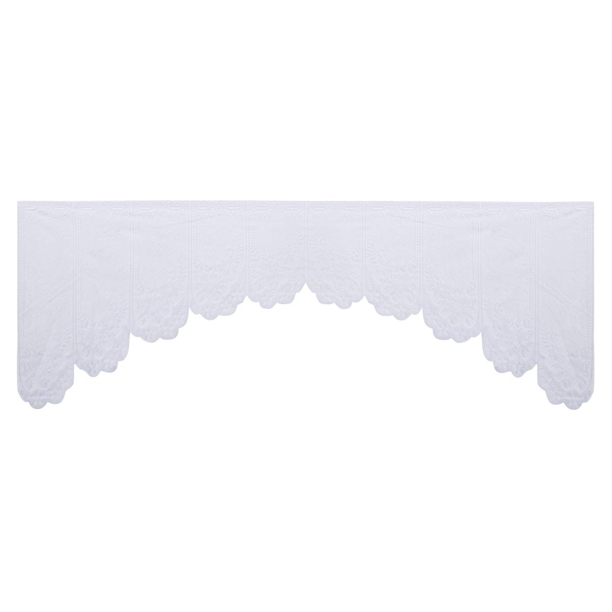Sheer White Kitchen Window Valance - Elegant Home Decor for Kitchen Windows, Perfect for Farmhouse, Modern & Traditional Style Decorating