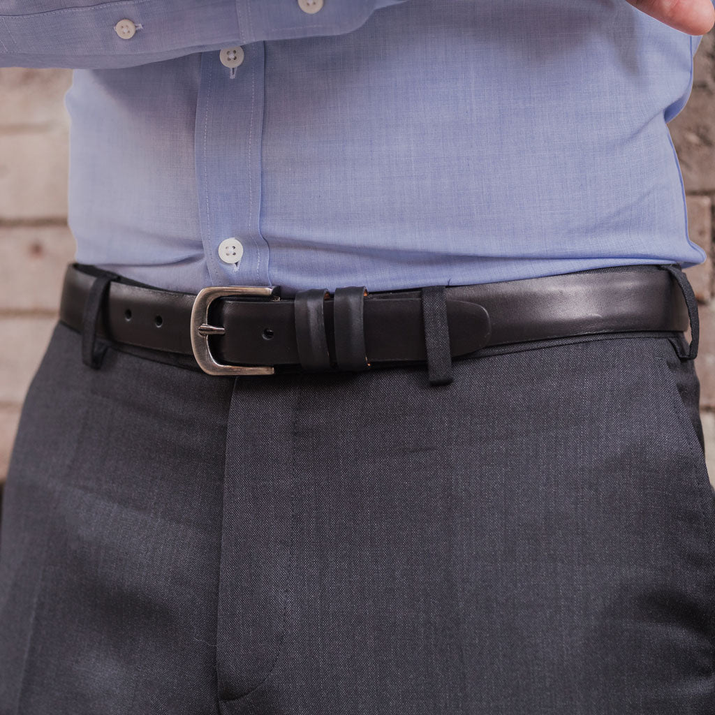 Premium Genuine Leather Belt for Men - Classic Black Dress Belt for Formal & Business Attire | Perfect for Office, Weddings & Special Occasions