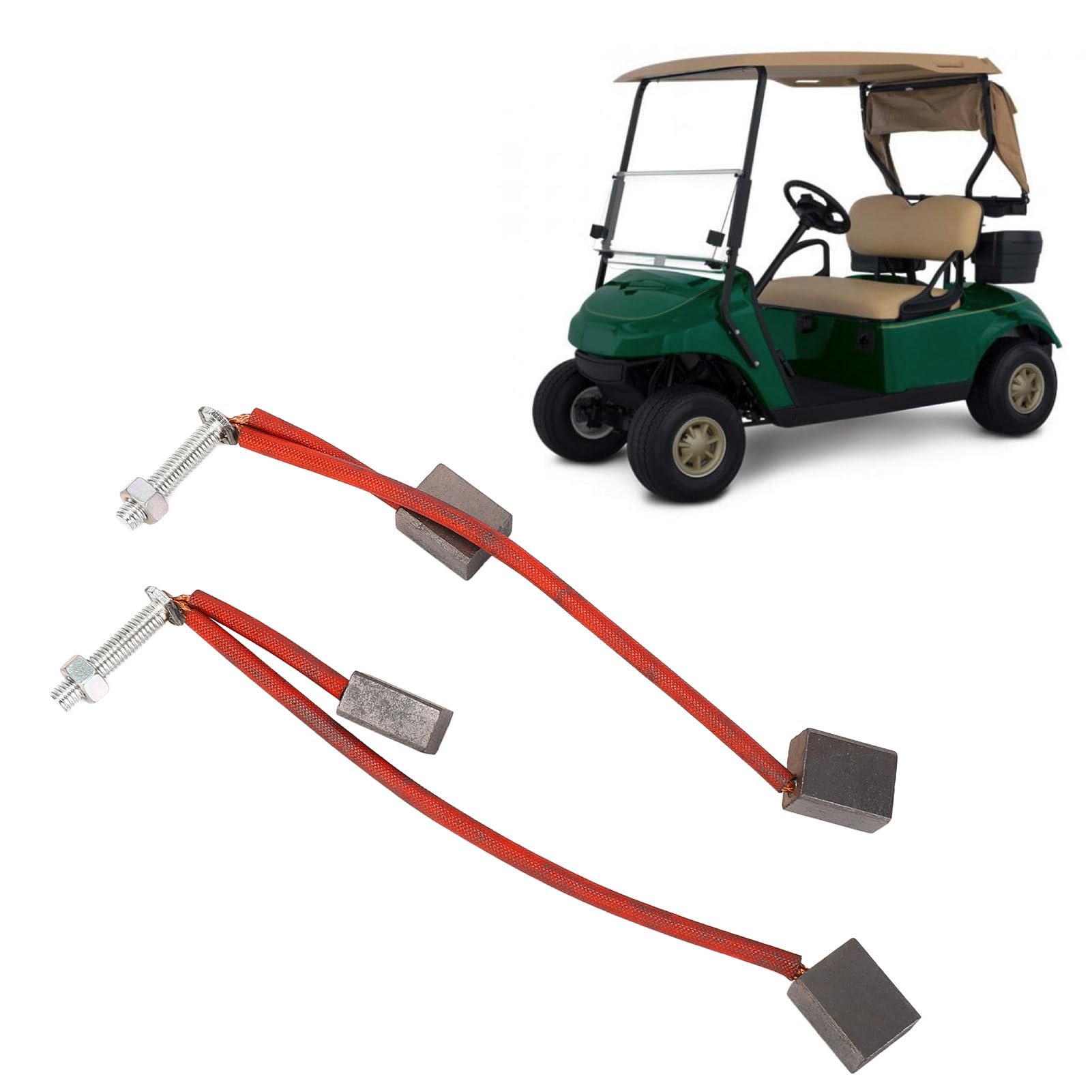 2PCS Car Starter Motor Brush Set Replacement 103347301 114-01-2034AS for Club Car Precedent 2001-Up & EZGO 2008-Up - Compatible with Golf Carts & Utility Vehicles