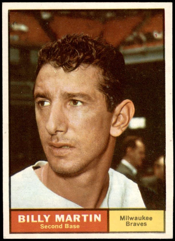 1961 Topps #89 Billy Martin Milwaukee Braves Baseball Card EX/MT+ Condition - Vintage MLB Collectible for Sports Memorabilia & Trading Card Collections