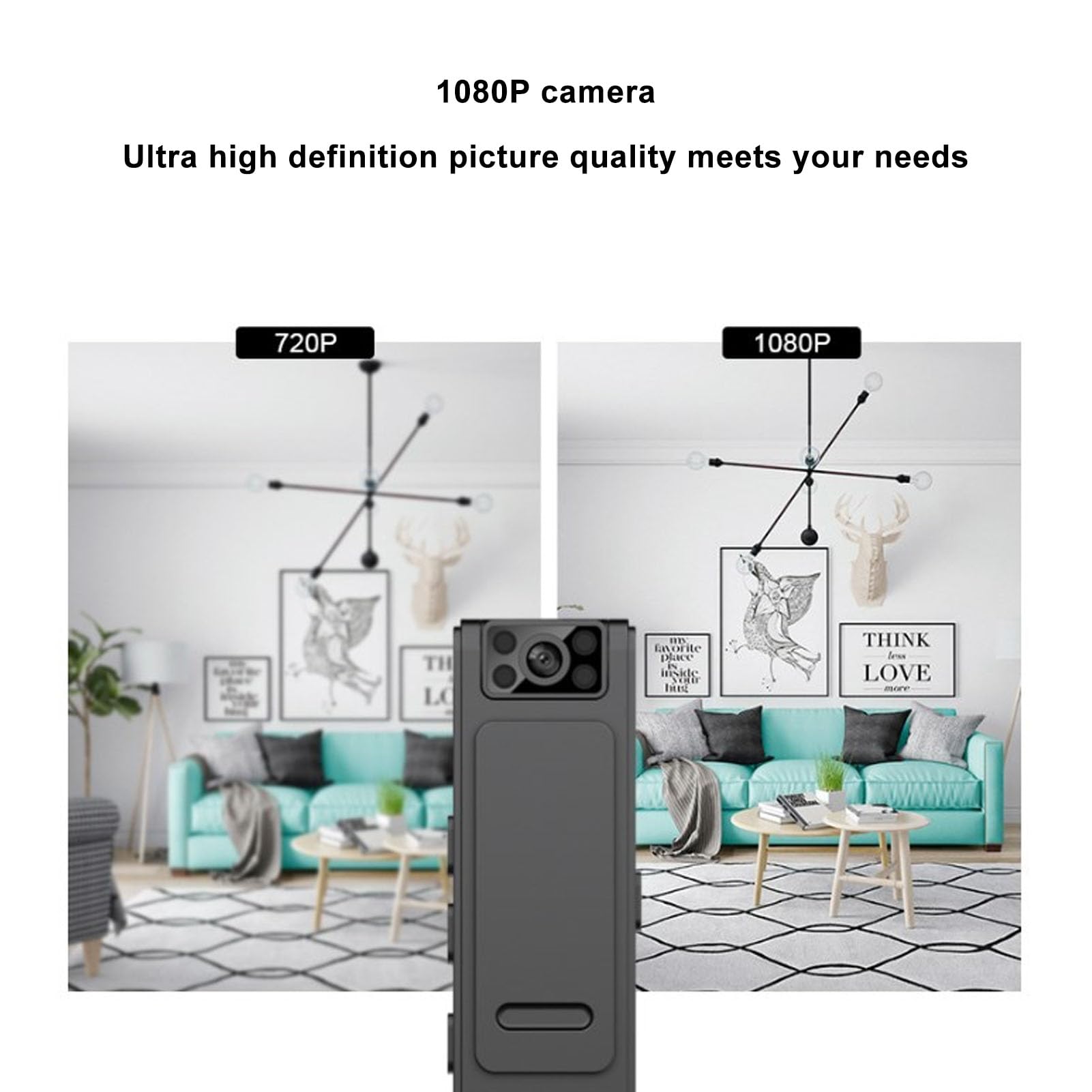 1080P HD Mini Body Camera with Rotatable Lens - Wearable 130° Body Mounted Camera for Riding, Pet Monitoring, Office Security, Outdoor Activities, Food Delivery & Law Enforcement | Perfect for Surveillance, Evidence Recording & Personal Safety