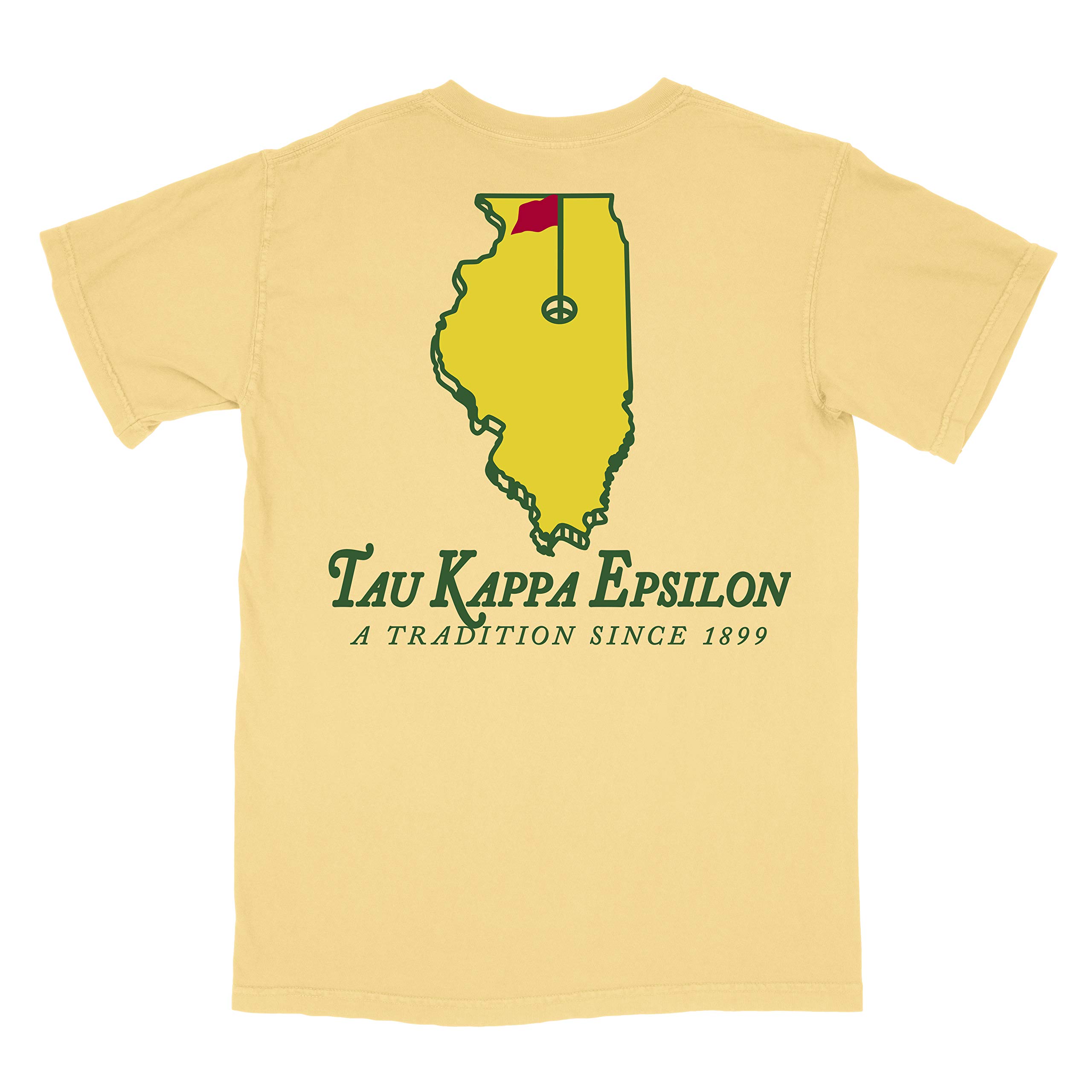 Tau Kappa Epsilon TKE Fraternity Golf Shirt - Comfort Colors Pocket T-Shirt for Men | Casual Wear & College Events | Perfect for Brotherhood Activities, Campus Life & Greek Week