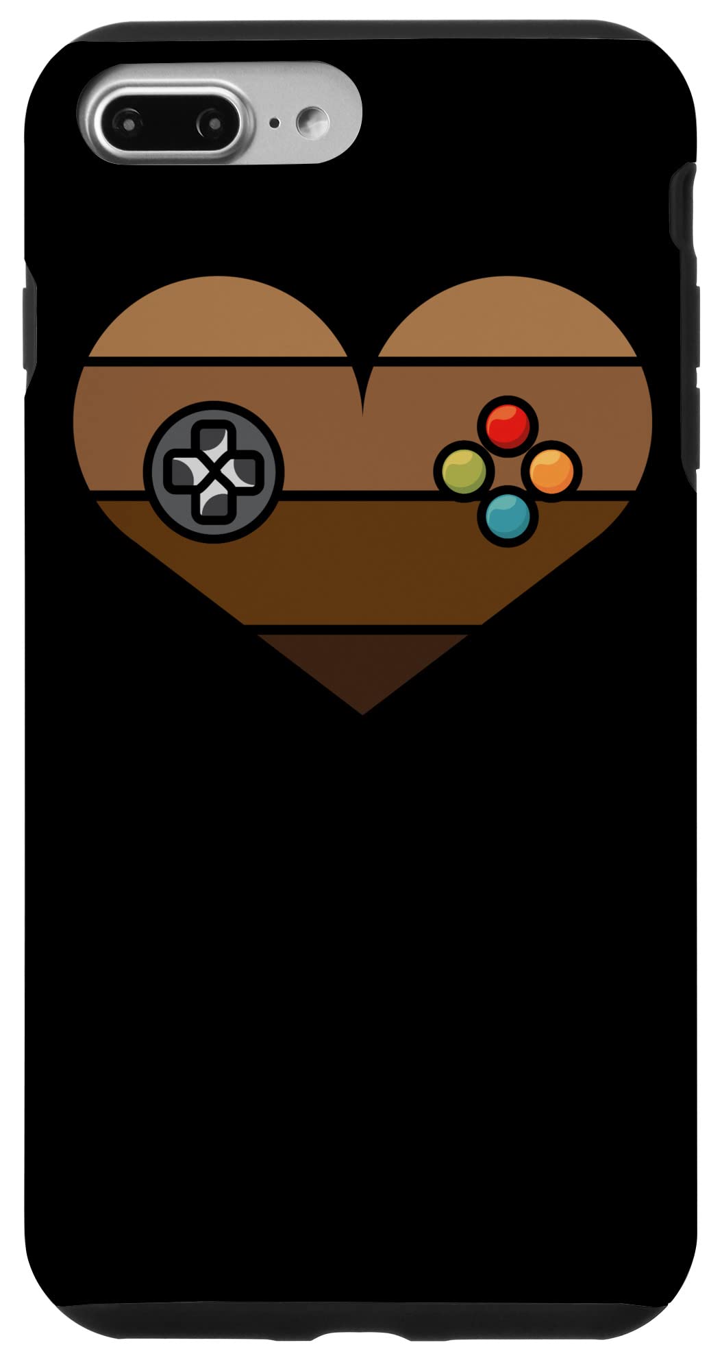Premium iPhone 7 Plus/8 Plus Game Controller Case - Heart Design for Black History Month | Perfect for Mobile Gaming, eSports & Casual Play