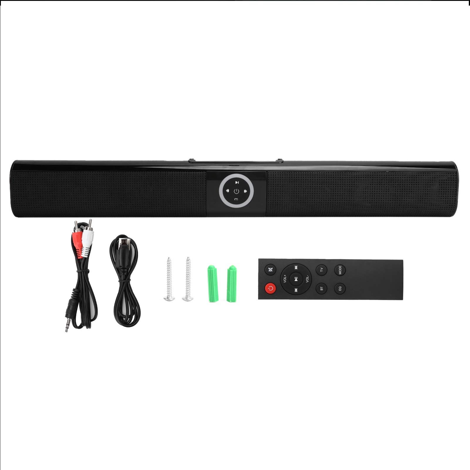 Emoshayoga BS-20 Bluetooth Soundbar - Wireless Home Theater System with Subwoofer, 20W Hi-Fi Audio, RGB Lights - Perfect for Living Room, Gaming & Movie Nights