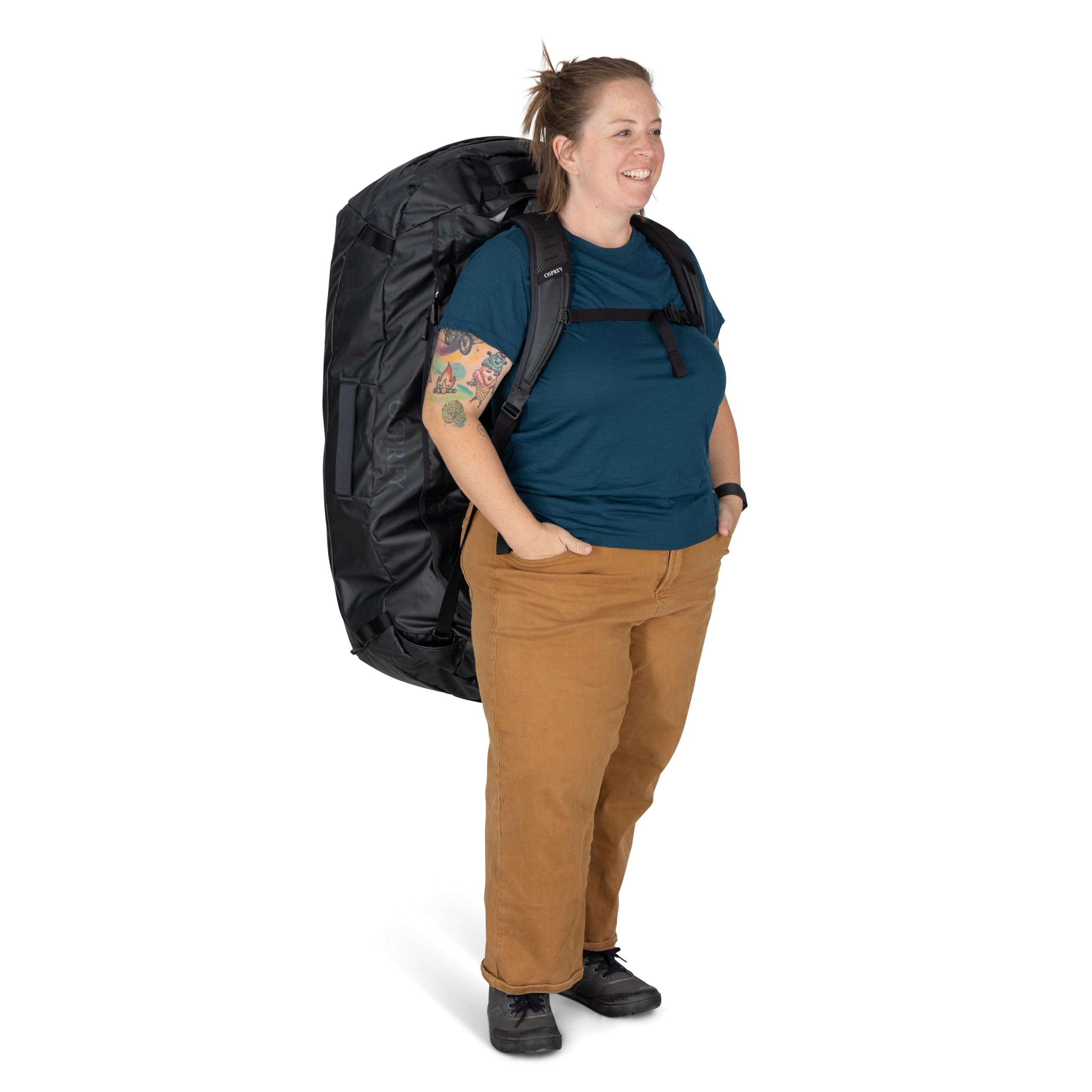 Osprey Transporter Travel Duffel Bag - Waterproof Large Capacity Luggage for Camping, Hiking & Air Travel - Durable Carry-On Duffel with Shoulder Strap