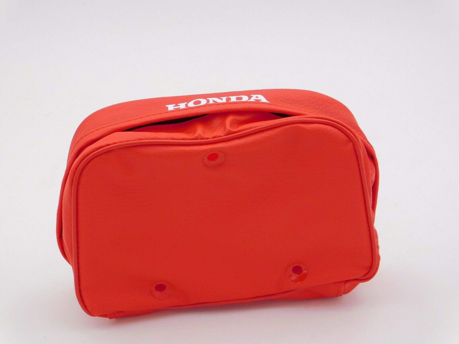 **Honda Motorcycle Saddle Bags - Red Waterproof Polyester/Nylon Storage Bag with Zipper Closure & Removable Strap - Perfect for Powersports, Cruisers, and Long-Distance Riding**