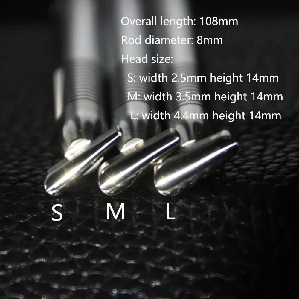 Singring 3-Piece Leather Stamping Tool Set - 304 Stainless Steel Petal Beveler Stamps & Carving Punches for Leather Crafting | DIY Leatherworking, Wallet Making, Belt Crafting & Handbag Design