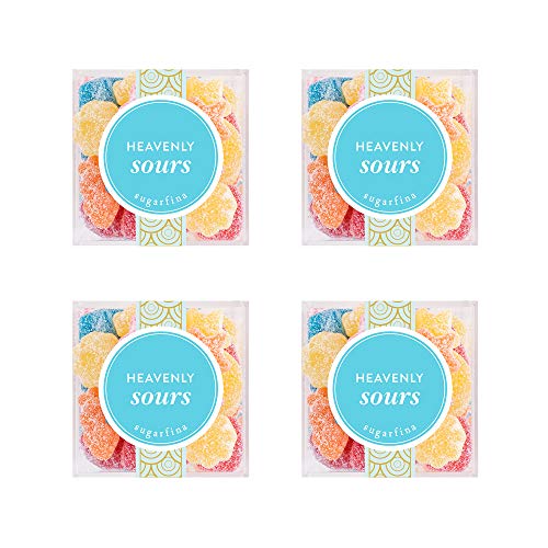 Sugarfina Heavenly Sours Candy Cube - Pack of 4 | Gourmet Sour Candy Gift Box for Parties, Weddings & Office Treats | Sweet and Tangy Flavor Experience