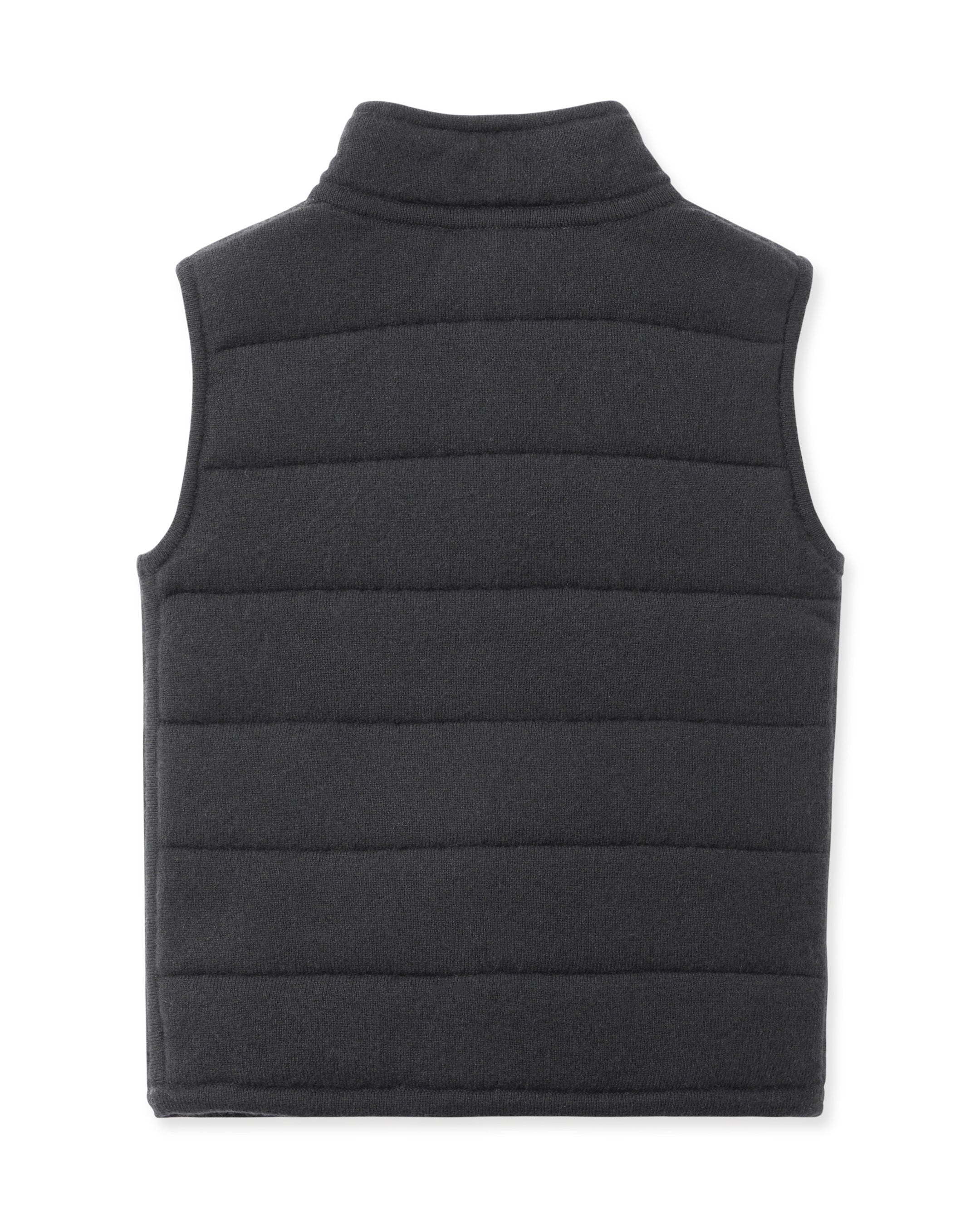 Boys Cashmere Vest Dark Charcoal Grey - Warm Winter Layering Piece for School & Outdoor Activities