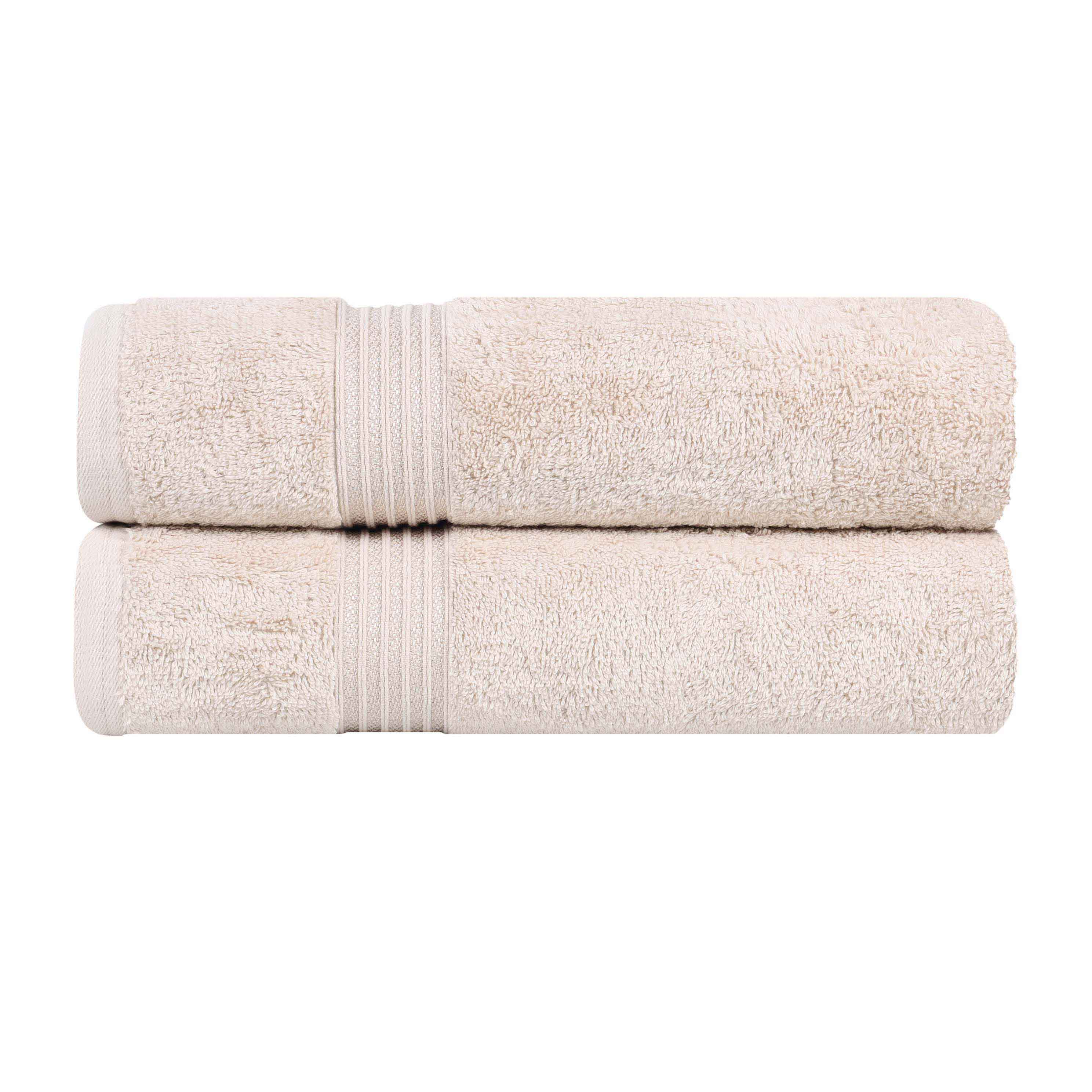 Premium Egyptian Cotton Bath Towels Set of 2 - Ultra Soft & Highly Absorbent - Luxury Bath & Spa, Beach, Gym Essentials for Home & Travel