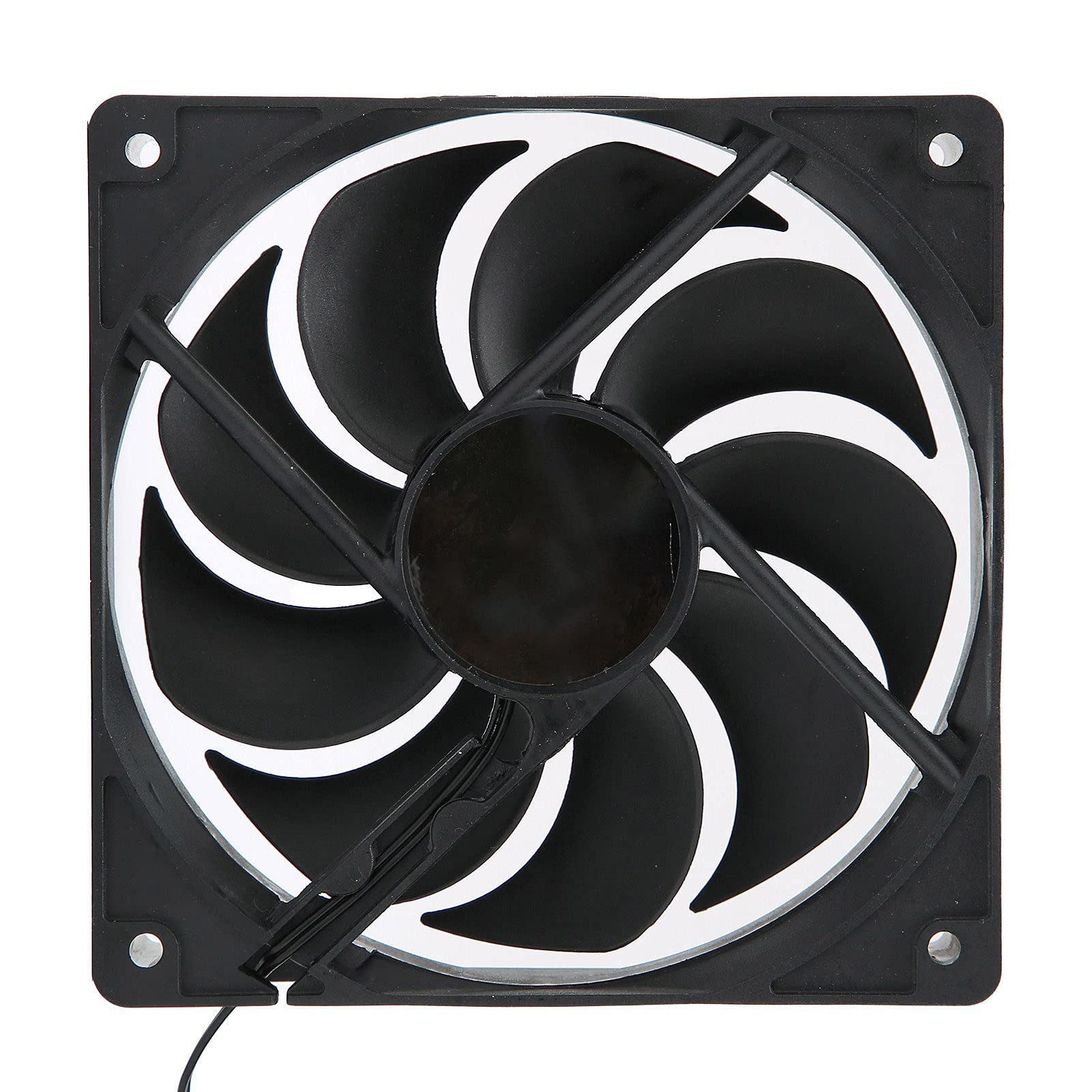 12cm 4-Pin PC Cooling Fan - 9 Blade Silent Shockproof Case Fan with 1100RPM ±10% for Computer Radiator & Gaming PC (Black) | Ideal for Desktop Cooling, CPU Case Fans & PC Builds