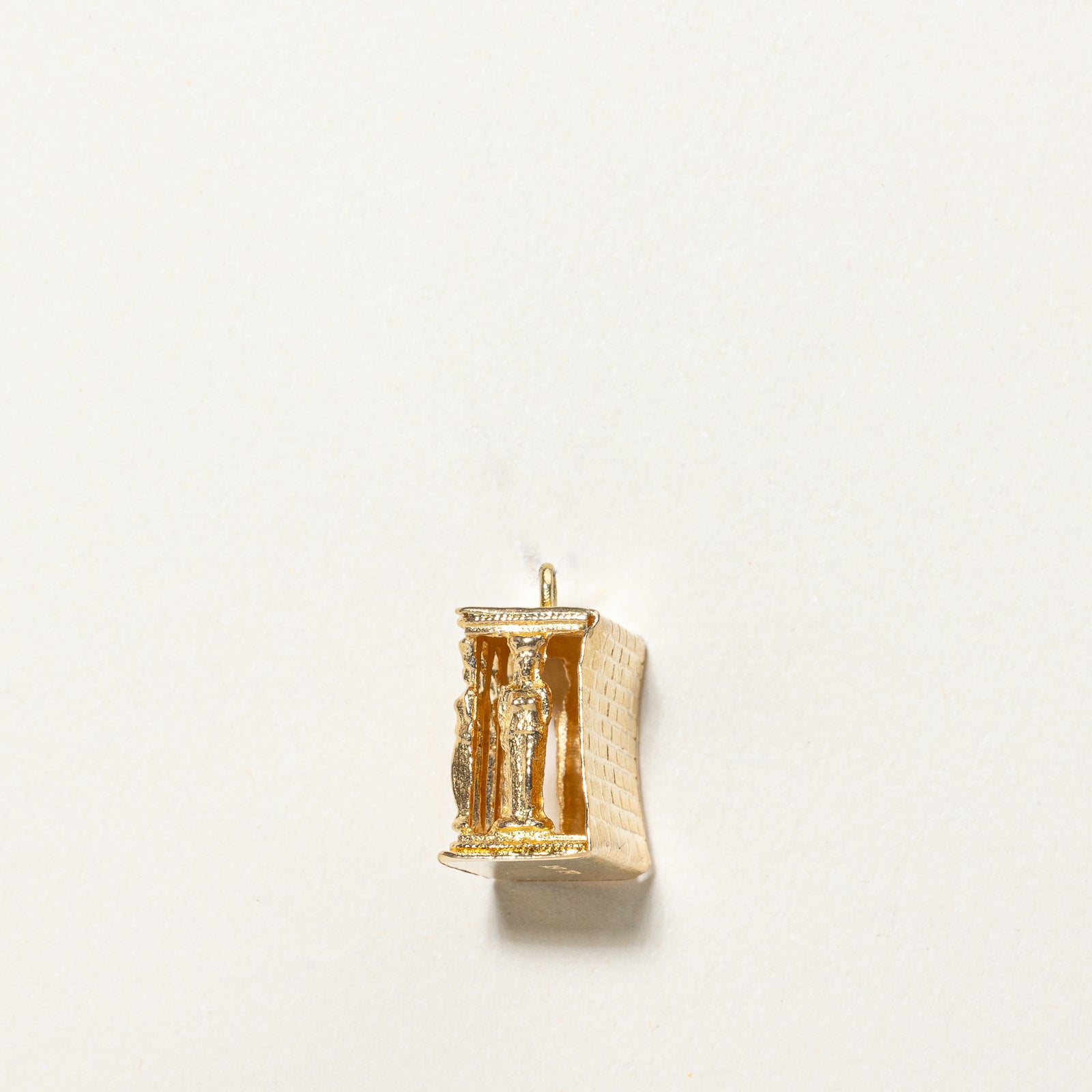 18k Yellow Gold Caryatids of Erechtheion Charm Pendant | Greek Mythology Jewelry | Elegant Necklace for Women | Perfect Gift for Her | Birthday, Anniversary, Wedding