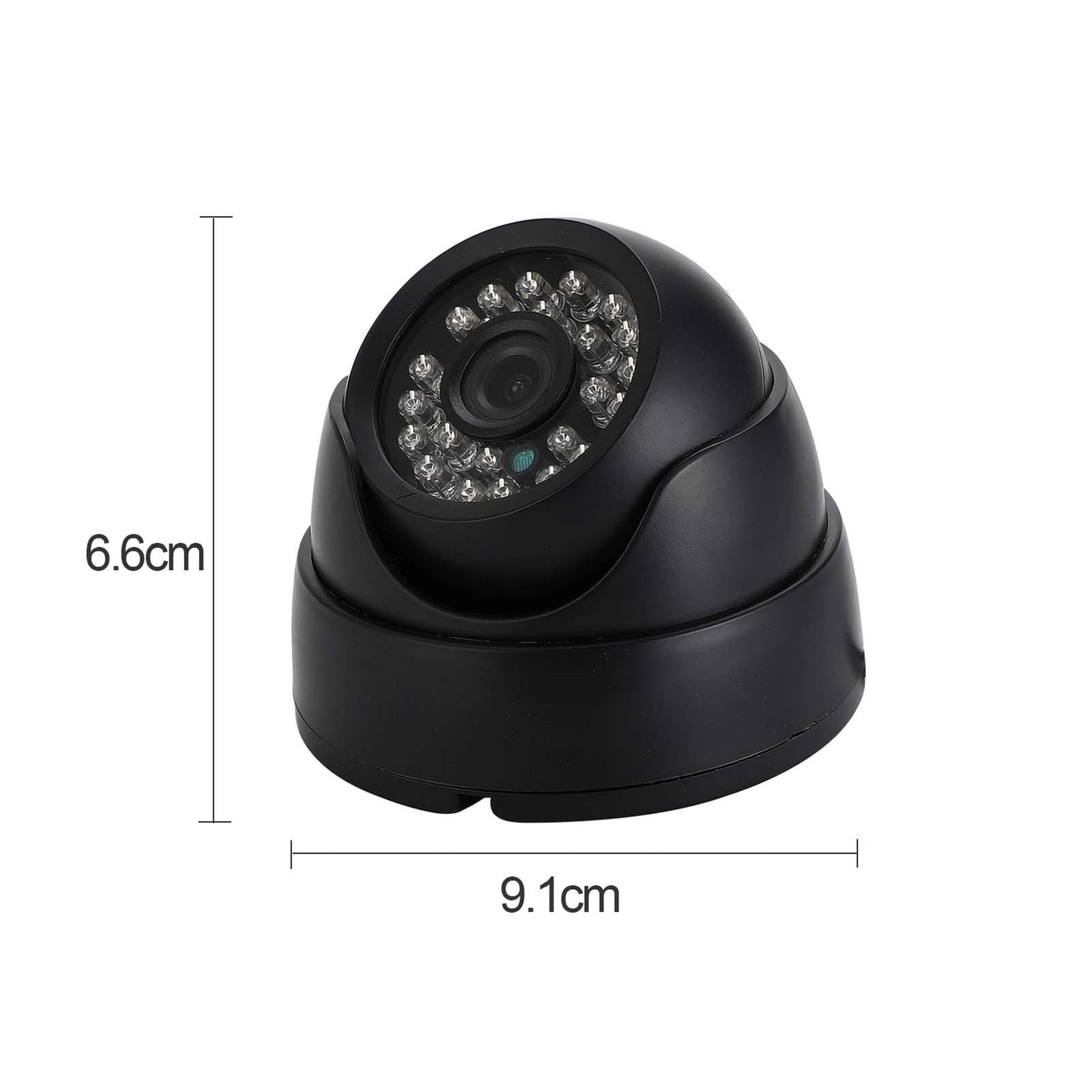 XJYMCOM 24LED Dome Security Camera - 1080P HD Indoor/Outdoor Surveillance with Wide-Angle View & Night Vision - Weatherproof Rotating Camera for Home, Office & Business Security Monitoring (Black)