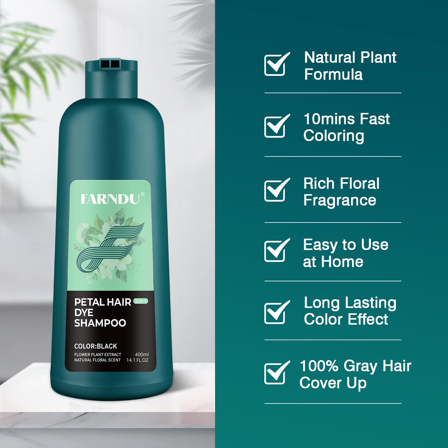Best Black Hair Dye Shampoo with Repair Formula for Hair Growth - Color & Nourish Damaged Hair - Perfect for Daily Use & Salon-Quality Results at Home