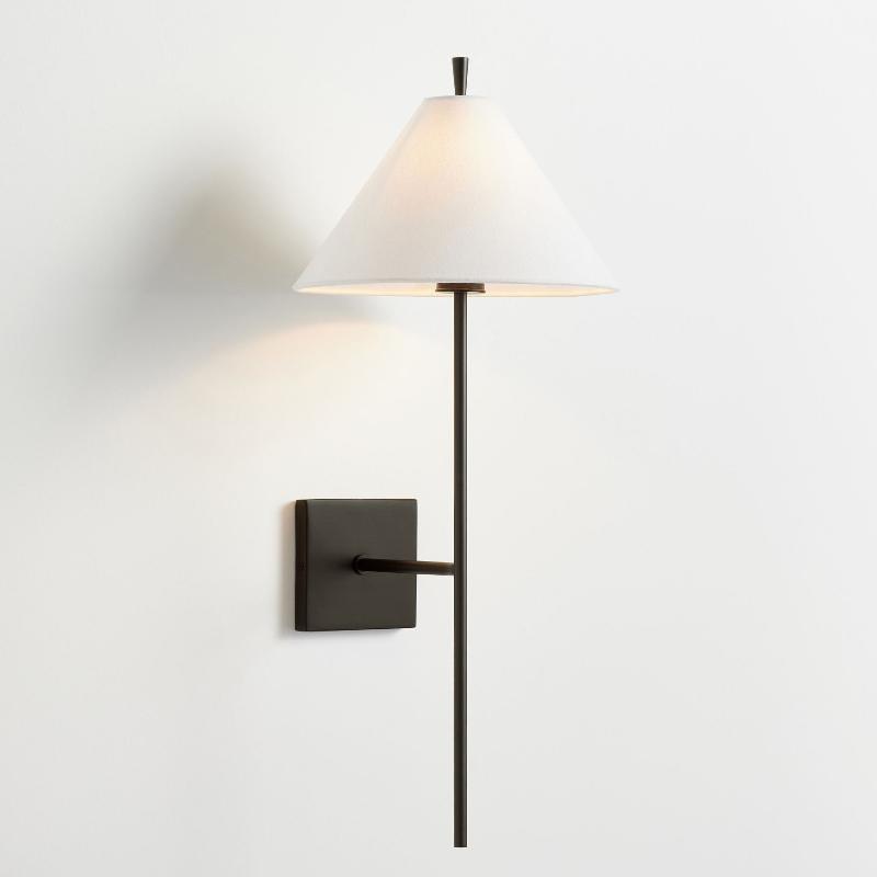 Ellis Modern Wall Lamp - Sleek LED Sconce Lighting for Bedroom, Living Room & Hallway - Dimmable Indoor Wall Light Fixture with Adjustable Arms (Black) - Perfect for Ambient Lighting & Space Saving Design