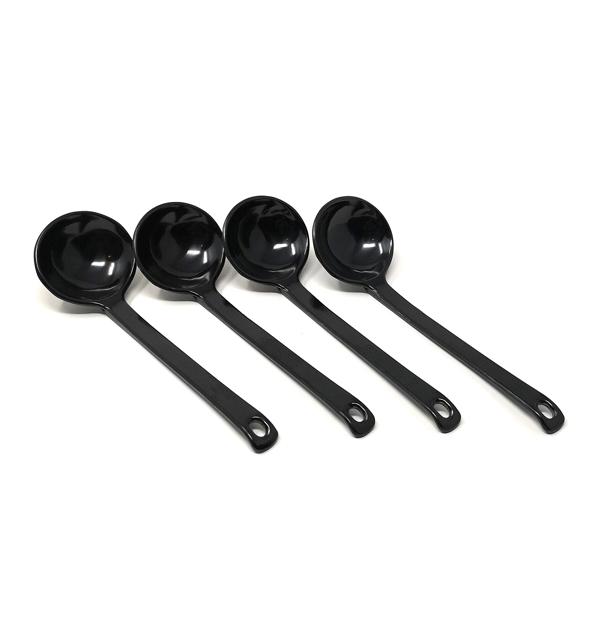 Premium Black Melamine Japanese Long Handle Spoons (8.25