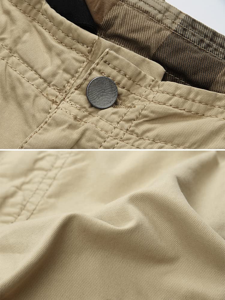 OCHENTA Men's Loose Fit Cargo Shorts with Multiple Pockets - Comfortable & Durable Casual Shorts for Outdoor Activities, Hiking, and Summer Wear