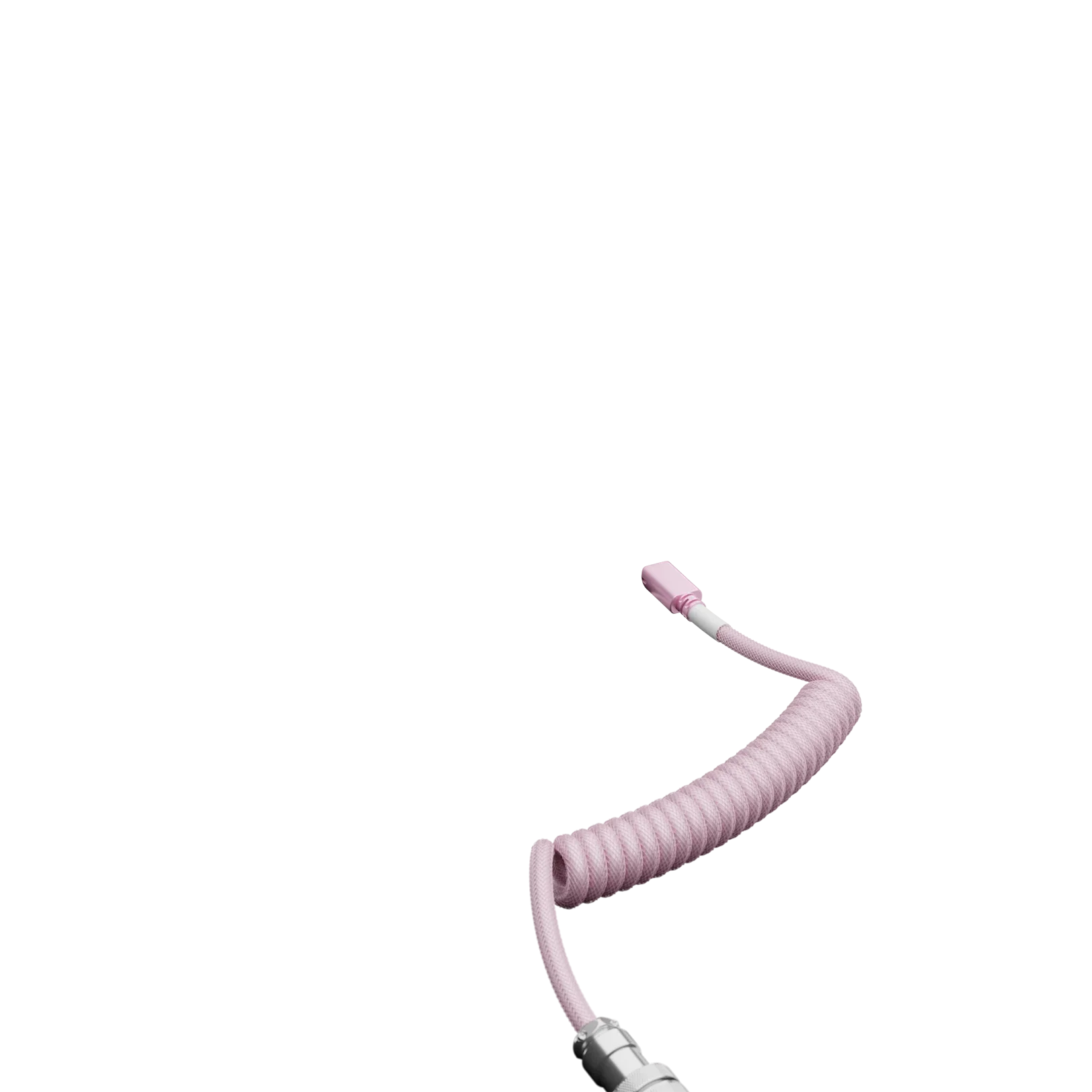 Glorious Coiled Cable Pixel Pink - Premium Braided USB Cable for Gaming, Mechanical Keyboards & Office Use