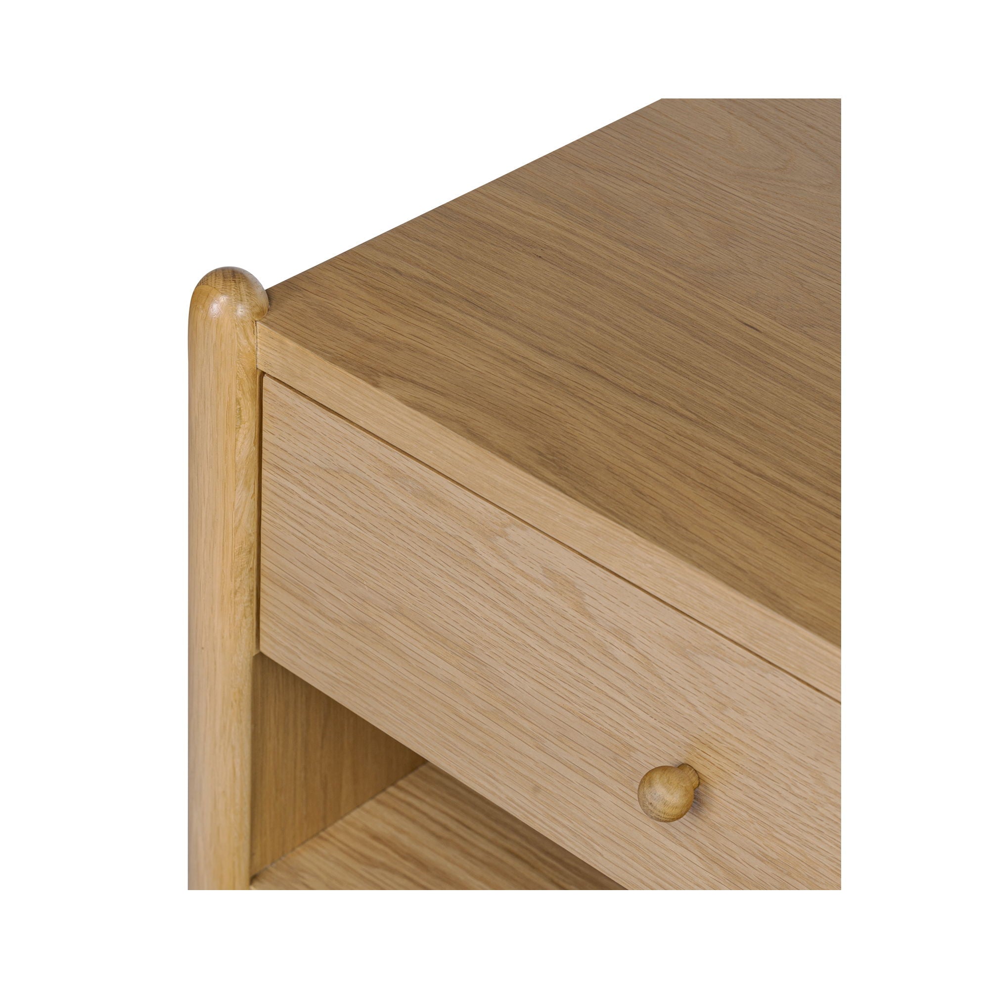 Billy Solid Wood Nightstand - Natural Finish Bedside Table for Bedroom, Living Room, or Office - Perfect for Storage and Decor